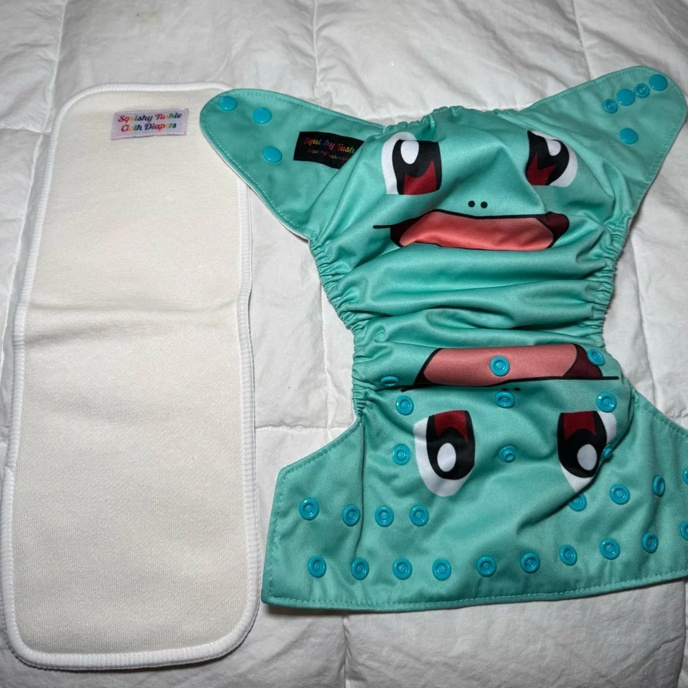 Squishy Tushie Squirtle ( Limited edition) Pocket Cloth Diaper